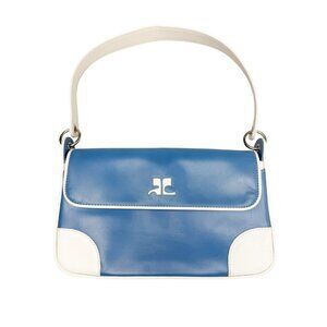 00s Courrèges Logo Leather Baguette Bag